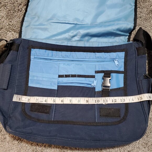 Y2K Vintge Mudd Blue Crossbody Messenger Bag - Picture 6 of 11